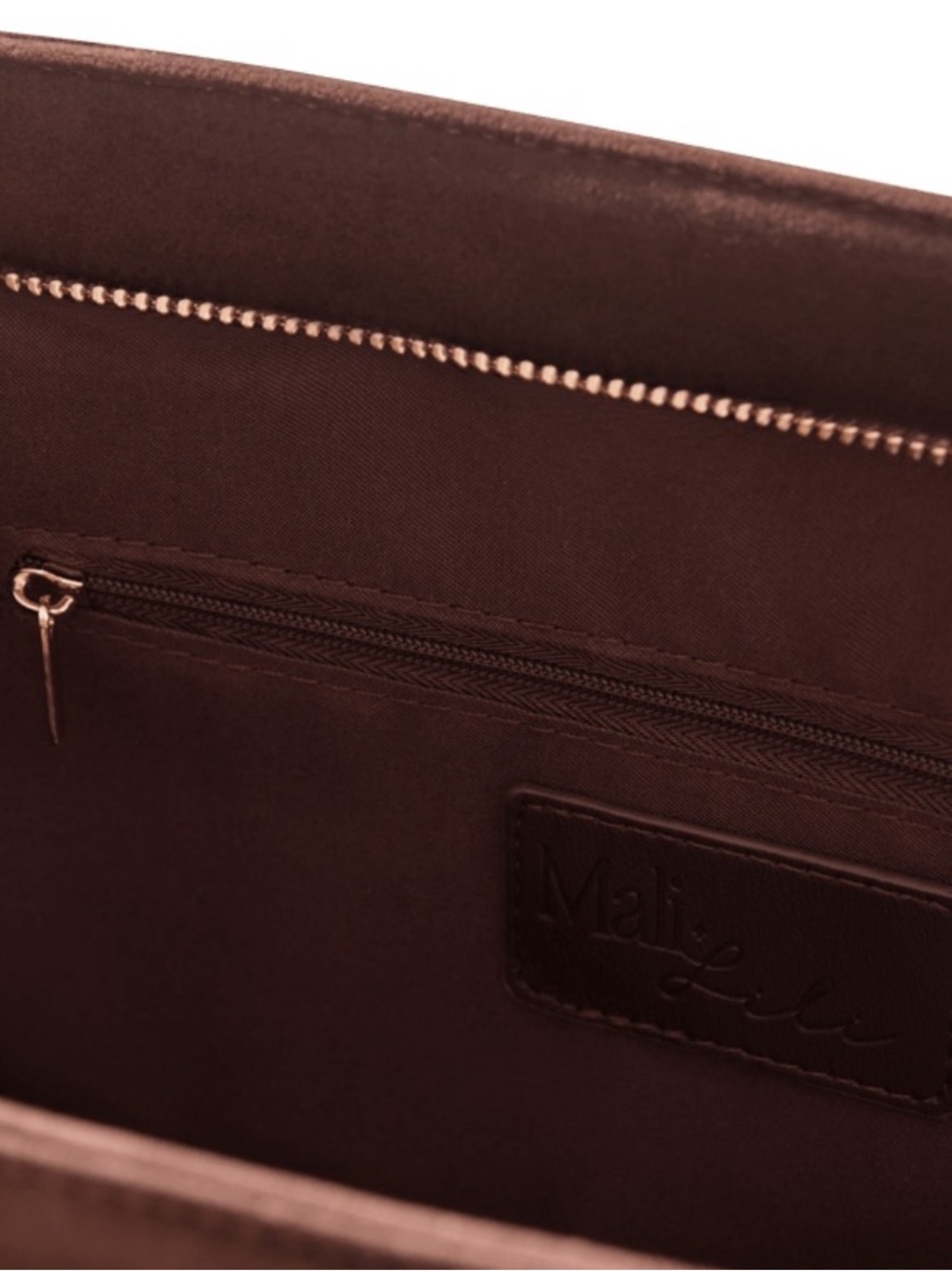 NWT Mali & Lili Faux Suede Tote in Rich Chocolate Brown - Picture 4 of 14